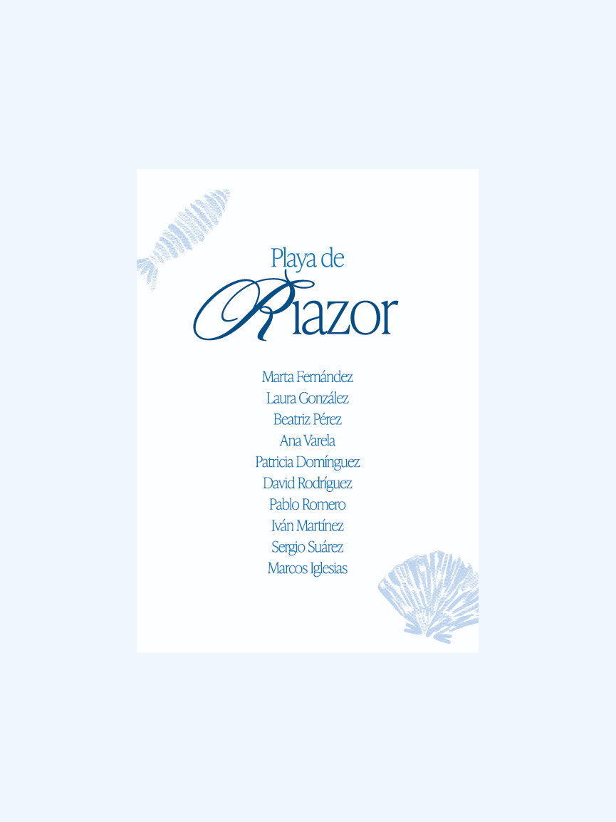 Seatting plan de la colección brisa