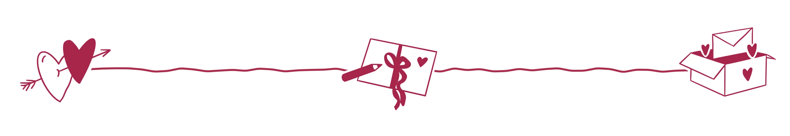 Ilustración de timeline, de corazones, invitaciones, recibir invitaciones