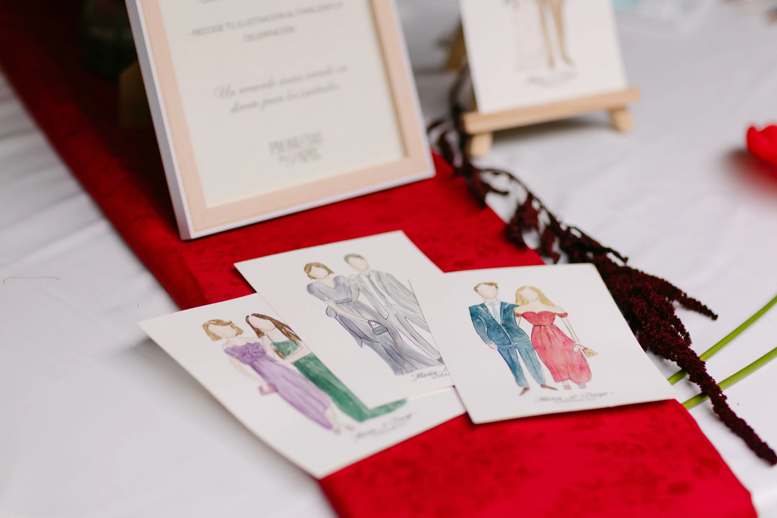 Live Art para Bodas - detalle de acuarelas para bodas